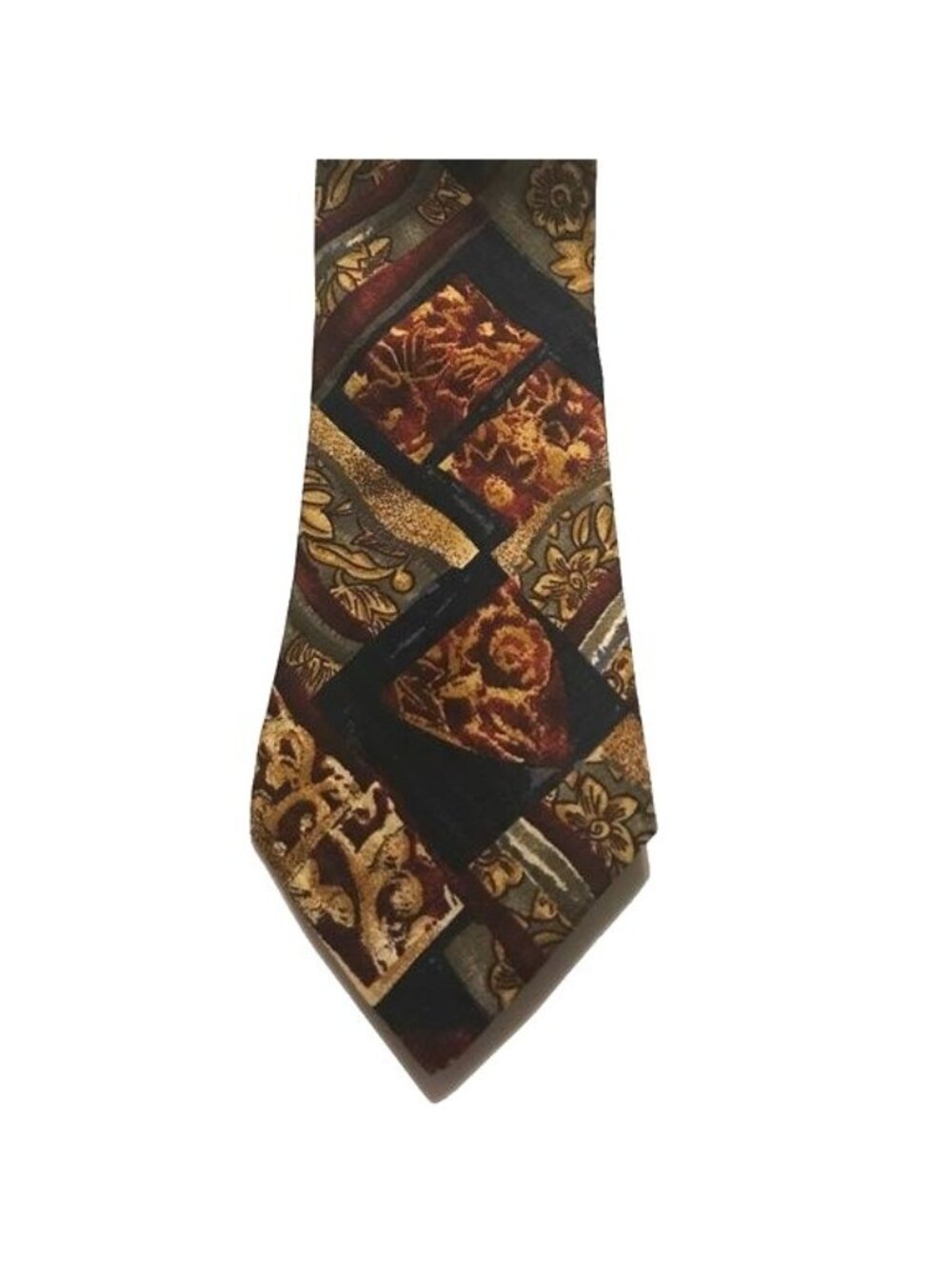 Ermenegildo Zegna Classic Tie Blue Burgundy Gold - 58” 100% Silk